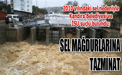 Kandıra Namazgah Deresi'nin taşması nedeniyle zarar gören 18 esnafın Kandıra