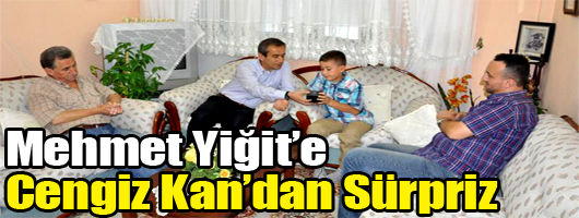 Başkan Kan, hafta sonunda biricik evlatları sünnet olan Gürcan ailesini