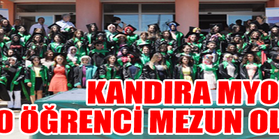 Kandıra Meslek Yüksek Okulu'nda eğitimini tamamlayan 800 öğrenci, coşkulu bir