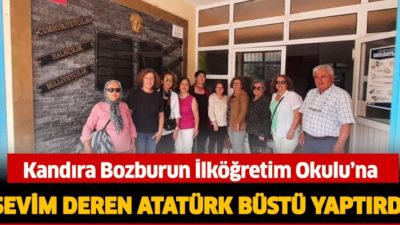 Kandıra’da ve İzmit’te birçok okula Atatürk köşesi, duvarı ve büstü