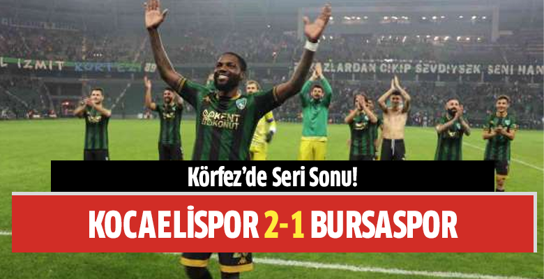 Kocaelispor ve Bursaspor 12. hafta mücadelesinde karşı karşıya geldi.