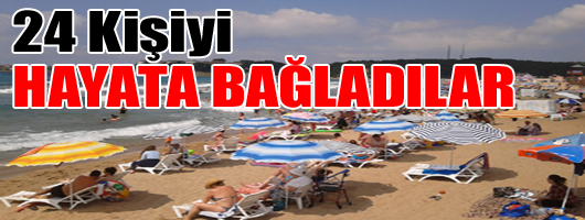 Kurtarma Timi geçtiğimiz hafta sonunda 24 vatandaşı boğulmaktan kurtardı