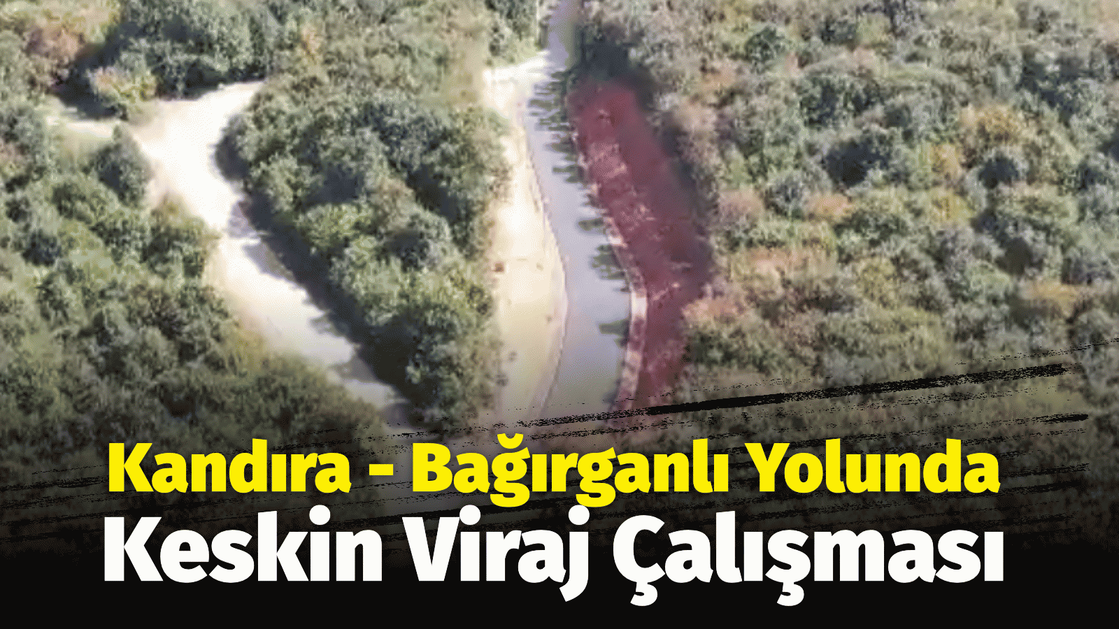 Kandıra Belediyesi ve Kocaeli Büyükşehir Belediyesi ekipleri, Kandıra Bağırganlı Yolu'nda,