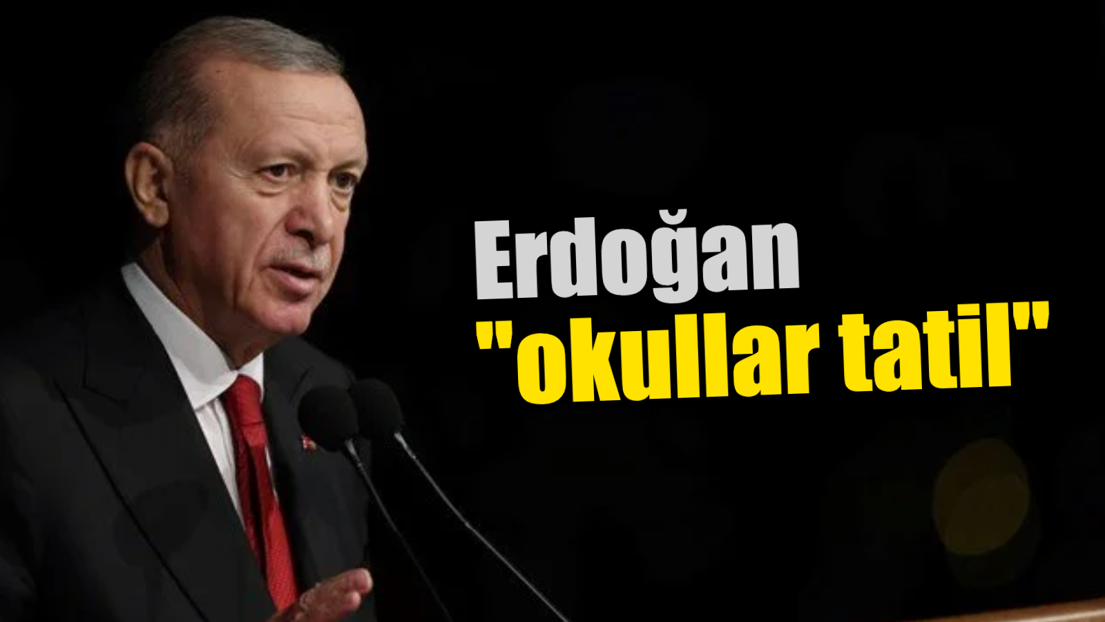 Cumhurbaşkanı Recep Tayyip Erdoğan, "30 Ekim Pazartesi okul öncesi, ilkokul,