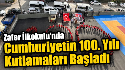 Kandıra Zafer İlkokulu, Türkiye Cumhuriyeti'nin 100. yılını coşkuyla kutlamaya başladı.