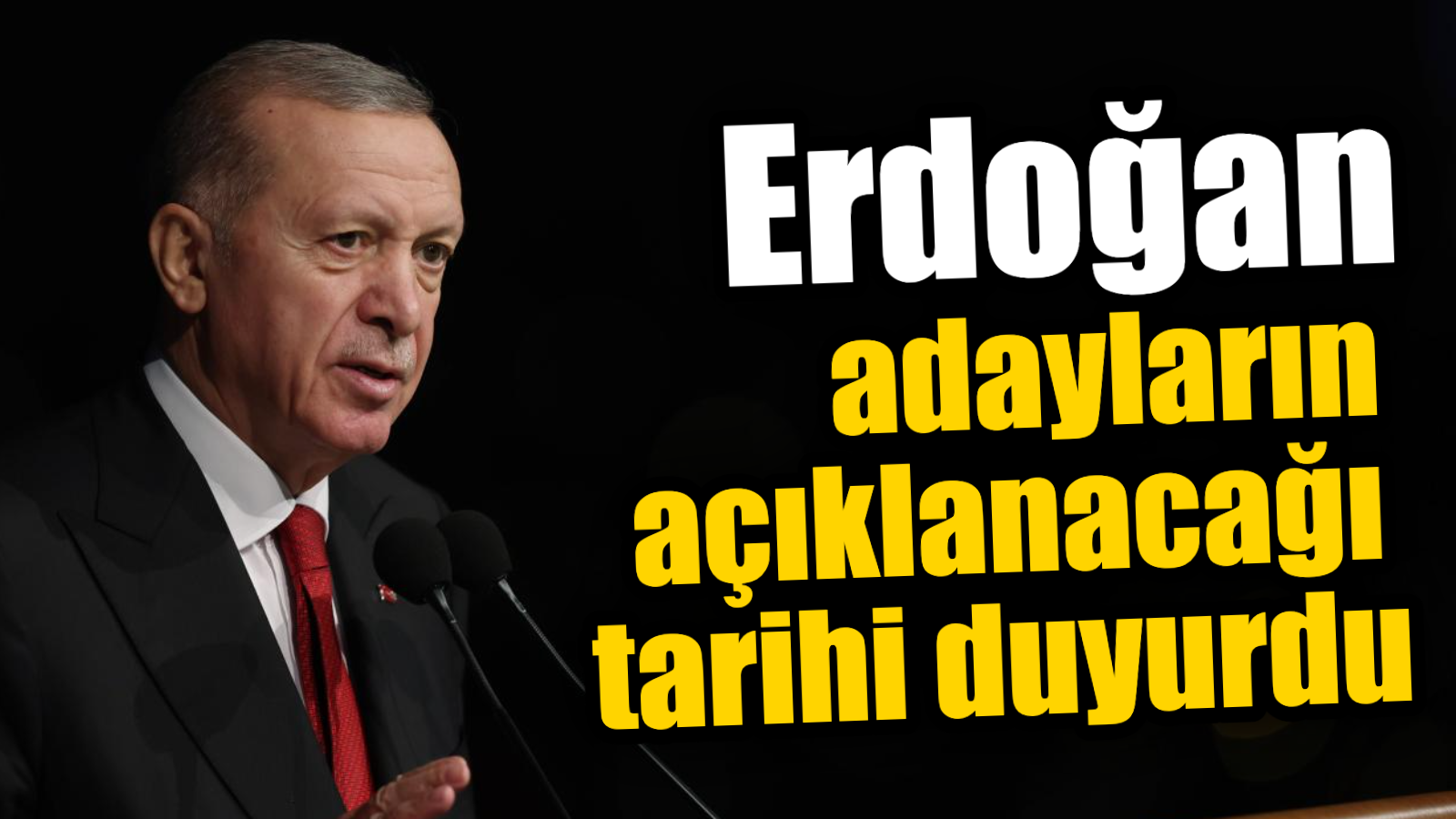 Cumhurbaşkanı Erdoğan adayların açıklanacağı tarihi duyurdu