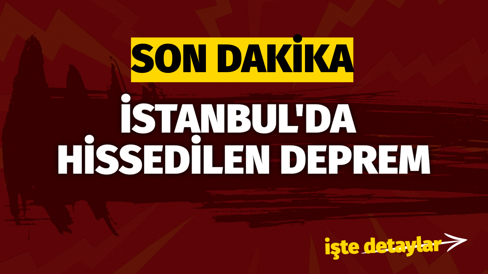 İstanbul’da deprem! Resmi açıklama bekleniyor .