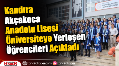 Kandıra Akçakoca Anadolu Lisesi, 2024 yılında üniversite sınavında başarı gösteren