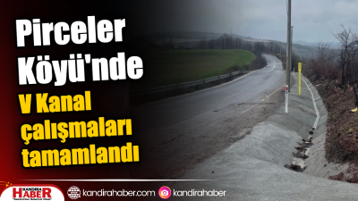 Kandıra Pirceler Köyü'nde, köydeki eksik noktalardaki V kanal çalışmaları tamamlandı.