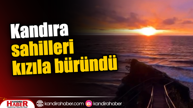 Dün Kandıra sahillerinde yaşanan günbatımı görenleri büyüledi.