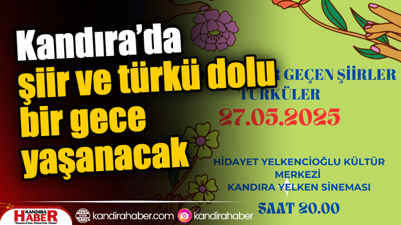 Kandıra, sanat dolu bir akşama hazırlanıyor. BizKandırayız Şiir Topluluğu tarafından