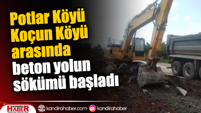 Kandıra’da uzun süredir vatandaşların tepkisine neden olan Kefken-Karaağaç arasındaki beton