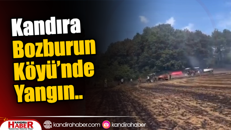 Kandıra Bozburun Köyü’nde dün öğlen saatlerinde yangın çıktı. Bölgedeki köylüler,