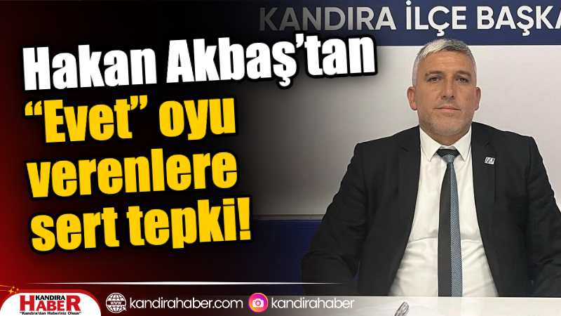 Anahtar Parti Kandıra İlçe Başkanı Hakan Akbaş, Kocaeli Büyükşehir Belediye