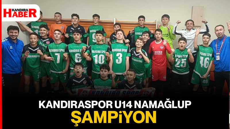 Kandıraspor U14, İzmit Cephanelik Stadı’nda oynanan şampiyonluk maçında Malta Spor’u