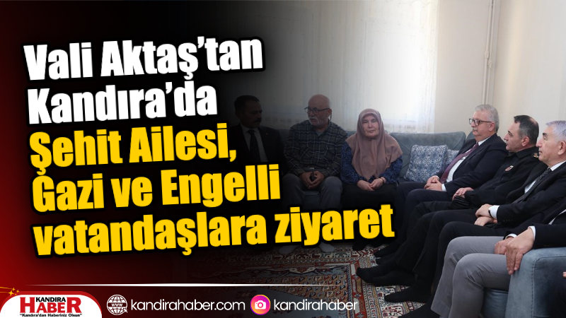 Kocaeli Valisi İlhami Aktaş, Kandıra ilçesindeki programı kapsamında şehit yakını,