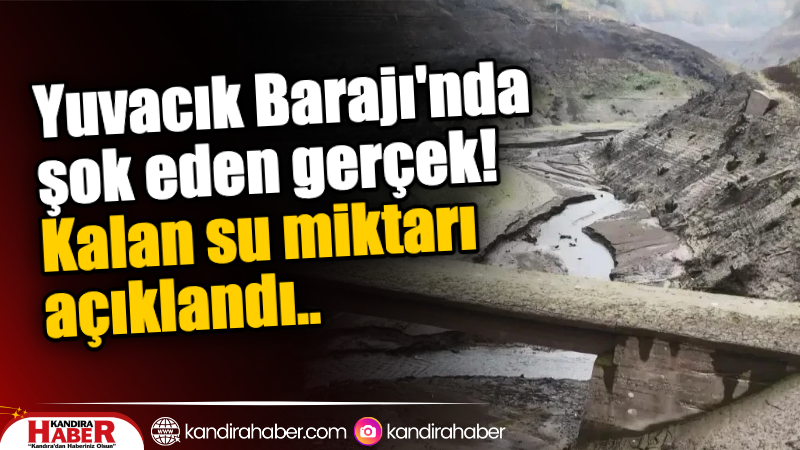 Kocaeli’nin içme suyu ihtiyacının önemli bölümünü karşılayan Yuvacık Barajı adeta