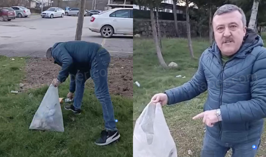 Akçabeyli Muhtarı Savaş Kesikbaş’tan Örnek Davranış: Okul Önündeki Çöpleri Kendi Elleriyle Temizledi Akçabeyli Mahalle Muhtarı Savaş Kesikbaş, Kandıra Tasvire Hurşit Güneş Ortaokulu