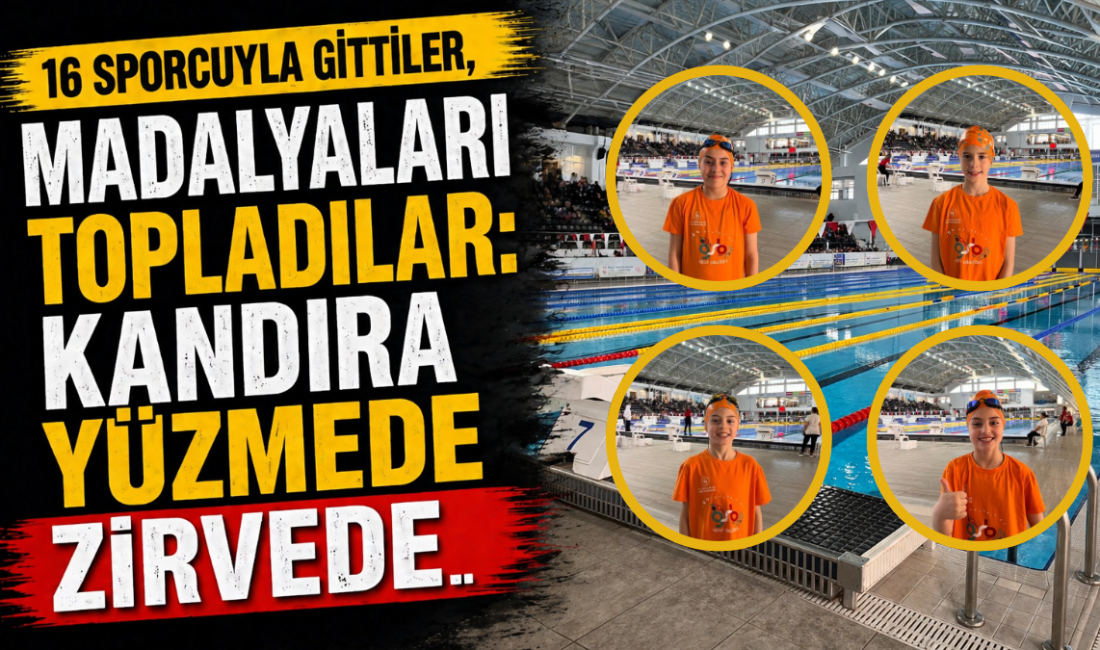 Kandıra’nın spor altyapısındaki yükselişi yüzme branşında da meyvelerini vermeye devam