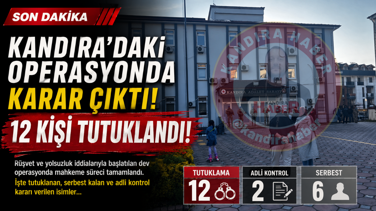 Kandıra kamuoyunun günlerdir yakından takip ettiği, rüşvet ve yolsuzluk iddialarıyla