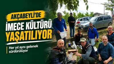  Kandıra Akçabeyli Mahallesi’nde yaklaşan Kurban Bayramı öncesinde köylüler imece