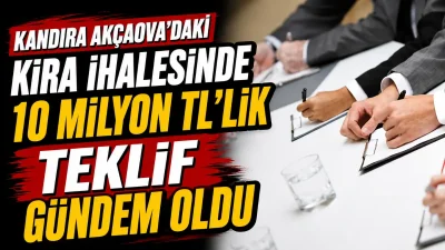 Kandıra Belediyesi’nde 13 Mayıs’ta gerçekleştirilen kira ihalesinde, yaklaşık 100 metrekarelik