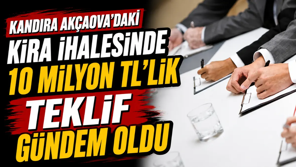 Kandıra Belediyesi’nde 13 Mayıs’ta gerçekleştirilen kira ihalesinde, yaklaşık 100 metrekarelik