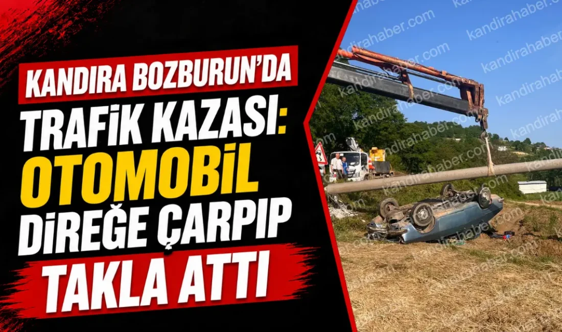 Kandıra - Adapazarı yolu Bozburun mevkiinde akşam saatlerinde meydana gelen