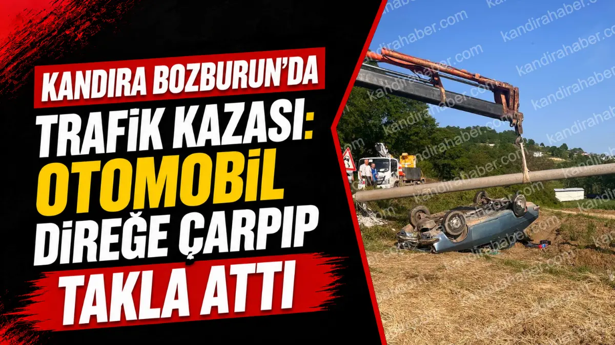 Kandıra - Adapazarı yolu Bozburun mevkiinde akşam saatlerinde meydana gelen