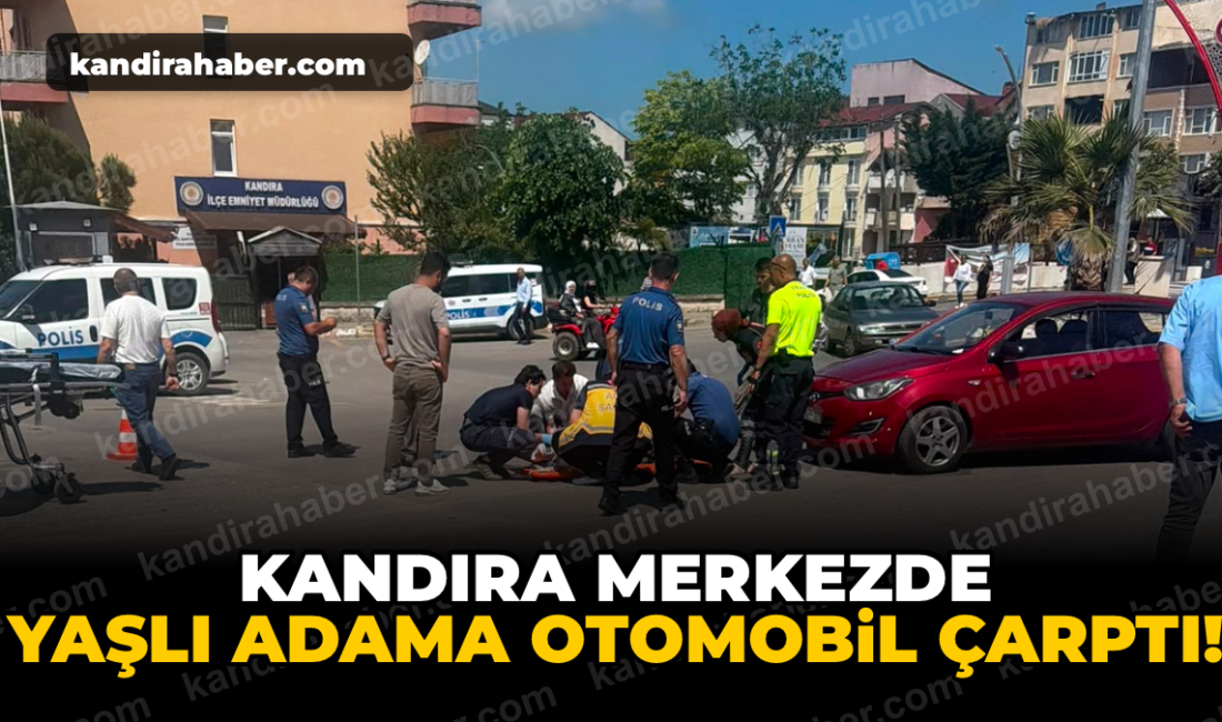 Kandıra merkezde otomobilin çarptığı yaşlı adam yaralandı Kandıra merkezde meydana gelen trafik kazasında yaşlı bir vatandaşa otomobil