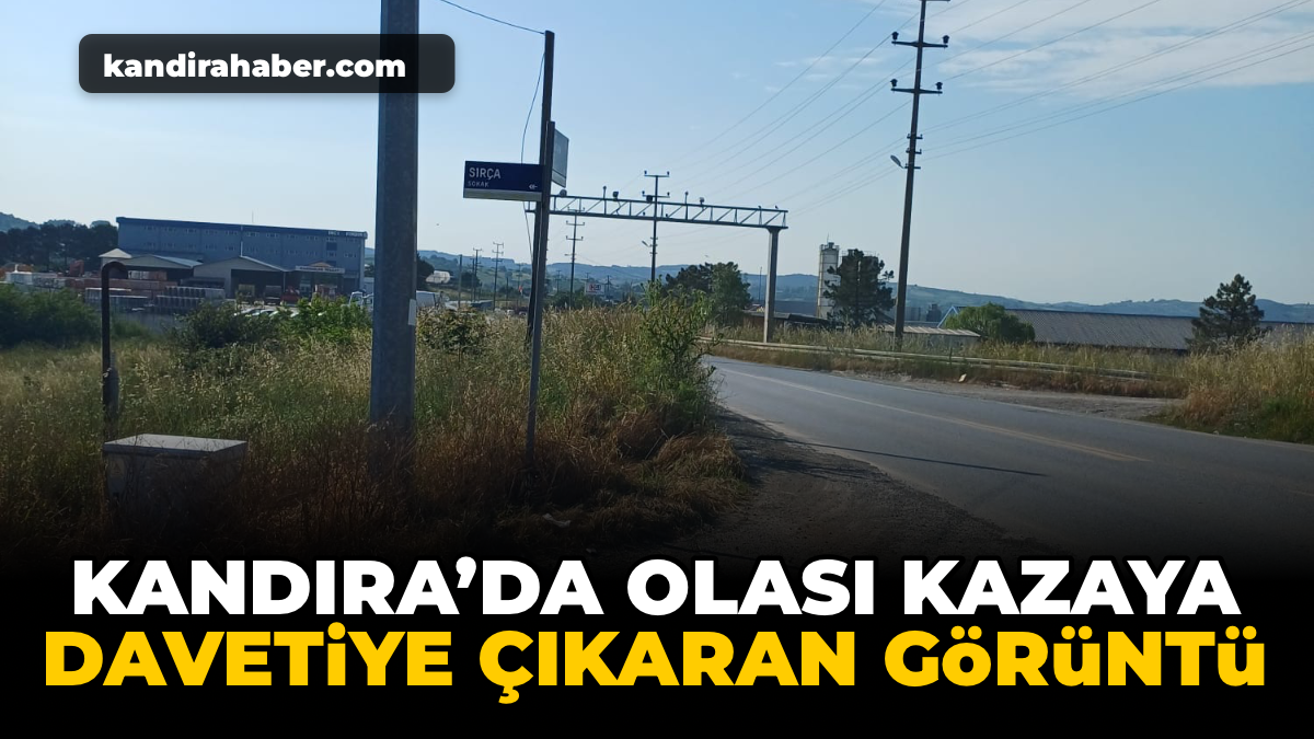 Kandıra Meslek Yüksekokulu'ndan Kandıra-Kaynarca yoluna çıkışta uzayan otlar nedeniyle sürücüler
