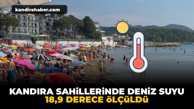 Kandıra sahillerinde deniz suyu sıcaklığı bugün 18,9 derece olarak ölçüldü.