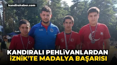 İznik'te düzenlenen Karakucak Güreşleri'nde mücadele eden Kandıra Gençlik ve Spor