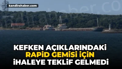 Yaklaşık 10 aydır Kefken Adası açıklarında karaya oturmuş halde bulunan