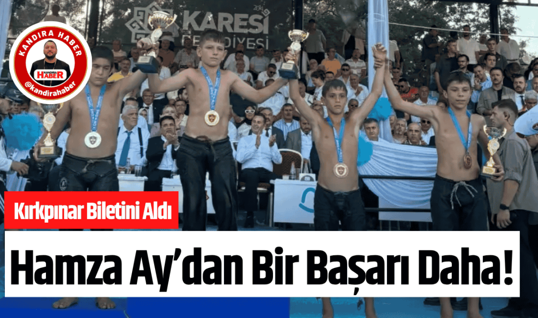 Kandıralı güreşçi Hamza Ay, CW Enerji Yağlı Güreş Ligi’nin 7.