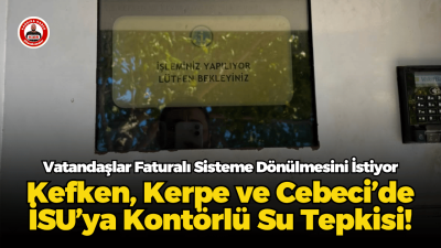 Kefken, Kerpe ve Cebeci’de uygulanan kontörlü su sistemi bölgede yaşayan