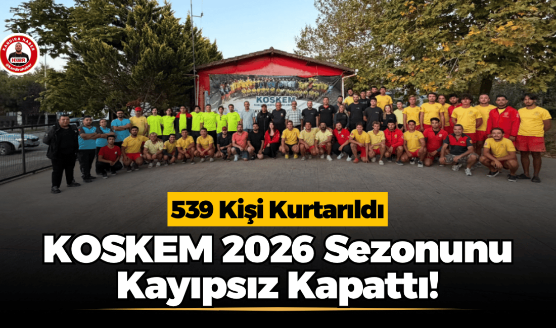 KOSKEM, 2026 yaz sezonunu 539 kurtarmayla tamamladı. 13 Haziran-15 Eylül