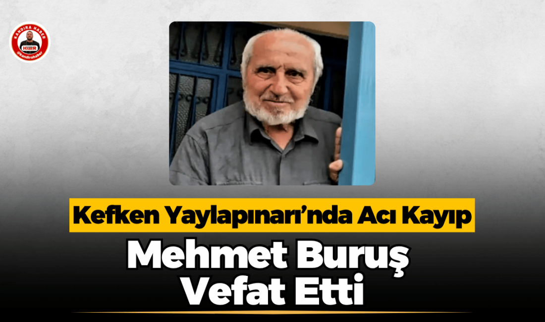 Kefken Yaylapınarı’ndan Mehmet Buruş Vefat Etti Kefken Yaylapınarı’ndan 88 yaşındaki Mehmet Buruş hayatını kaybetti. 9 çocuk