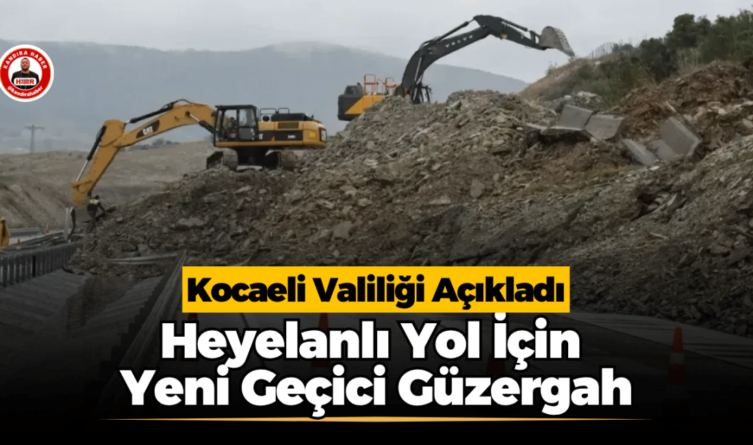 Heyelan nedeniyle ulaşıma kapanan Kandıra-İzmit