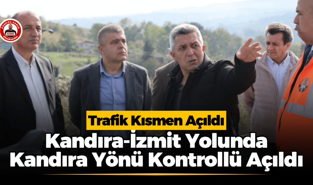 Kandıra-İzmit Yolunda Kandıra Yönü Kontrollü Olarak Trafiğe Açıldı Kandıra-İzmit bölünmüş yolunun Sarıhocalar Cezaevi mevkisinde Kandıra yönü kontrollü olarak