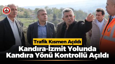 Kandıra-İzmit bölünmüş yolunun Sarıhocalar Cezaevi mevkisinde Kandıra yönü kontrollü olarak