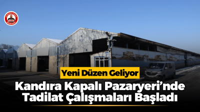 Kandıra Kapalı Pazaryeri’nde bakım ve yenileme çalışmaları başladı. Tadilat tamamlandıktan