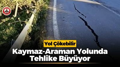 Kandıra Kaymaz-Araman Yolunda Çökme Riski: Asfaltta Derin Yarıklar Oluştu Kandıra Kaymaz-Araman yolunda asfalt üzerinde geniş yarıklar oluştu, yol kenarında