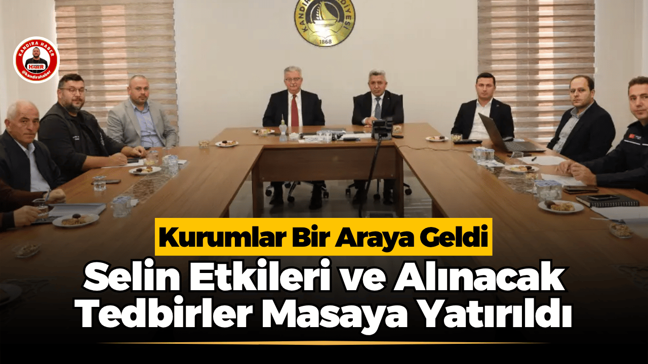 Kandıra’da hafta sonu yaşanan sel felaketinin ardından ilçe protokolü ve