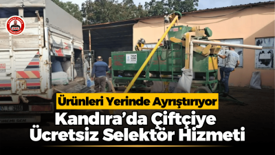 Kocaeli Büyükşehir Belediyesi tarafından Kandıra Belediyesi’ne tahsis edilen seyyar selektör
